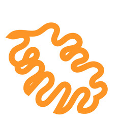 Orange Outline Abstract Shapes 