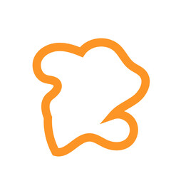 Orange Outline Abstract Shapes 