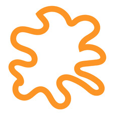 Obraz premium Orange Outline Abstract Shapes 