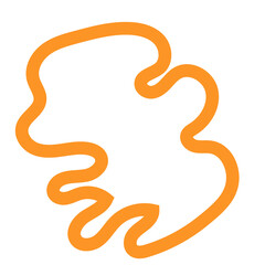 Naklejka premium Orange Outline Abstract Shapes 