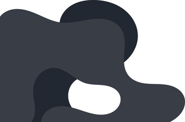 dark wavy corner. fluid corner illustration