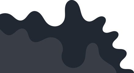 dark wavy corner. fluid corner illustration