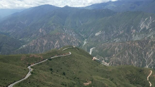 aerial view of canyon Chicamocha National Park Colombia