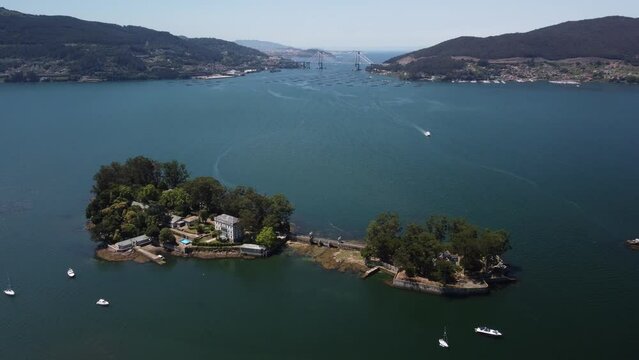 Ria de Vigo, san simon island puente de rande