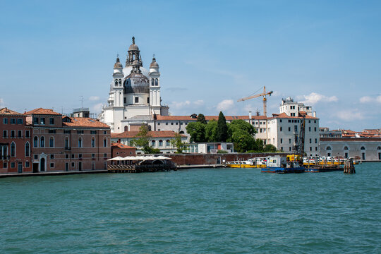 View of Punta Della Dogana and Canal Grande from the Buccino di San Marco, Italy