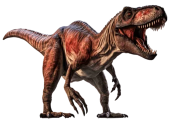 Foto op Plexiglas Dinosaurus T-Rex dinosaur isolated on transparent background. Ai generated.