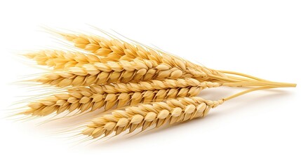 Wheat ears isolated on white background