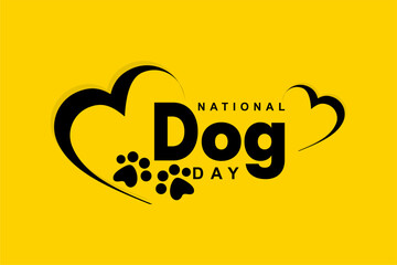 National Dog Day background template Holiday concept - Powered by Adobe