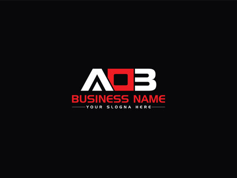 Creative AOB Logo Stock Vector Illustration