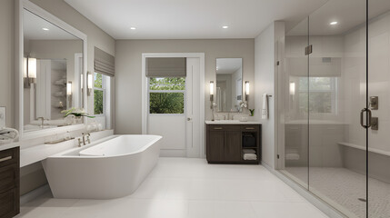 Obraz na płótnie Canvas bathroom interior bath home house