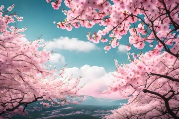 Fototapeta na wymiar sakura cherry blossom generated by AI tool