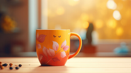 Summertime flower mug in the morning light