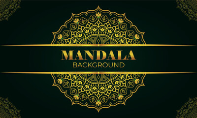 Modern luxury decorative mandala background template.