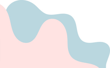 blue pink wavy corner. fluid corner illustration