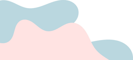 blue pink wavy corner. fluid corner illustration
