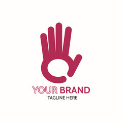 hand care logo siimple modern design template. hand care icon illustration