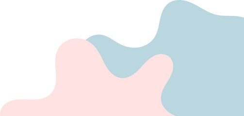blue pink wavy corner. fluid corner illustration