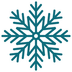 Blue Snowflake Merry Christmas Icon