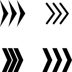 Arrows set. Arrow icon collection. Black vector arrows isolated on white. Arrow vector icon flat style isolated on white background.