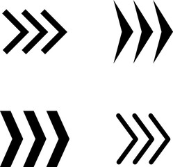 Arrows set. Arrow icon collection. Black vector arrows isolated on white. Arrow vector icon flat style isolated on white background.