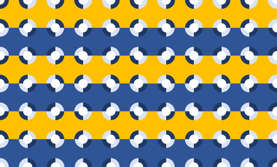 retro yellow and blue block and circle white dot repeat seamless pattern design for fabric printing or vintage wallpaper 