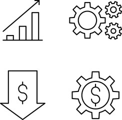 Artificial intelligence and Automated machine learning language. Cybersecurity computer vision, business, industrial vector image. Chat with AI, big data vector line icons set