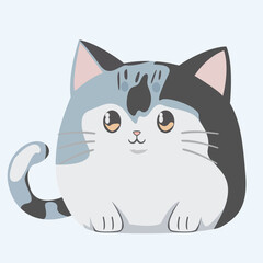 Flat Vector cute cat