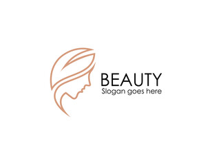 Luxury gradient beauty woman logo and business card design vector template. Logo can be used for icon, brand, identity, spa, feminine, and business company