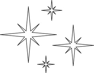 Shine icon, Star icon vector