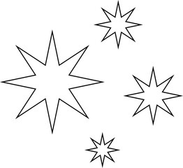 Shine icon, Star icon vector