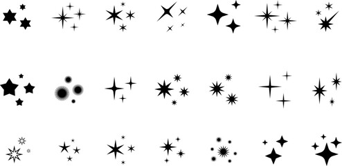 Shine icon, Star icon vector
