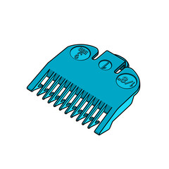 Clipper tooth colorful design number 3 no background.