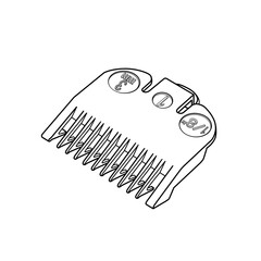 Clipper tooth colorful design number 3 no background.