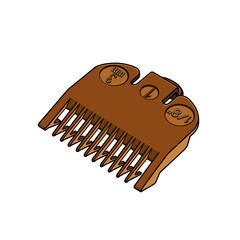 Clipper tooth colorful design number 3 no background.