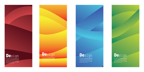 Set rollup banner template creative design, abstract gradient background, suitable for cover, poster, website, business brochure, flyer, design vertical template, cover, presentation