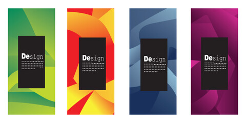Set rollup banner template creative design, abstract gradient background, suitable for cover, poster, website, business brochure, flyer, design vertical template, cover, presentation