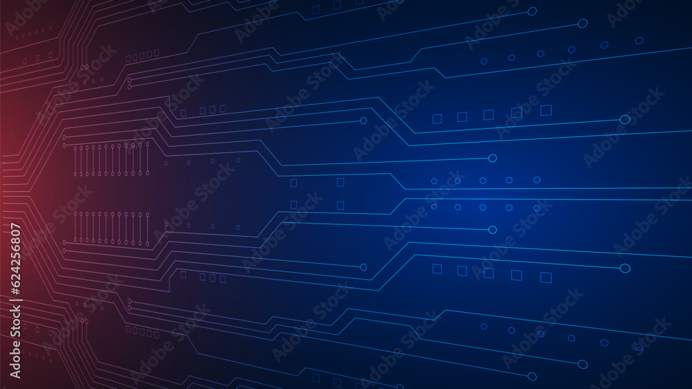 Poster technology background with hi-tech digital data