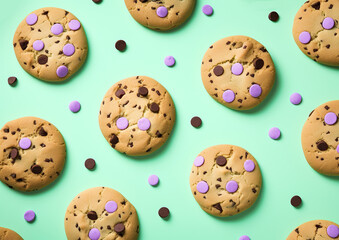 A cluster of warm, gooey chocolate chip cookies radiates comfort and joy, reminding us that sometimes the simplest things in life can be the most rewarding