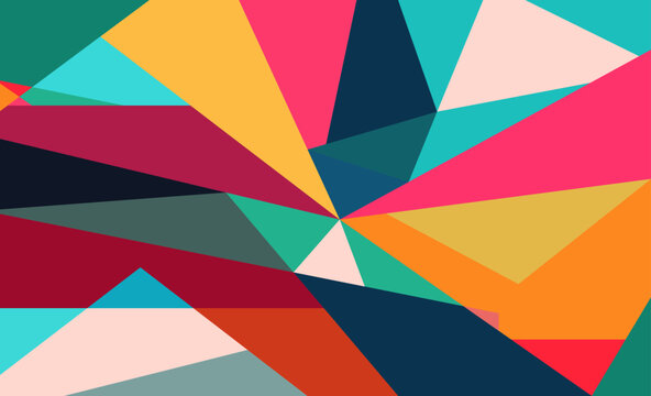 Background from bright triangles. Minimalism, loft, art. SSTK bold. Vector line icon for Business