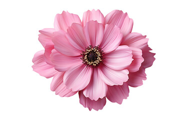 Pink flower blomming isolated on transparency background. Generative Ai - Powered by Adobe