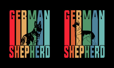 German shepherd vintage Dad,Dog Lover design.design bundle .