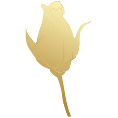 Gold Elegant Rose Flower