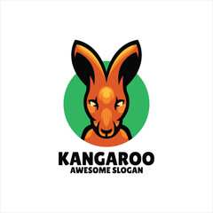 Obraz na płótnie Canvas kangaroo head mascot illustration logo design