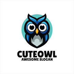 owl head mascot logo design