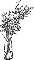 A vase with plants in it