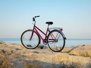 Fototapeta na wymiar Bicycle by the sea.