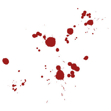 Blood watercolor splatter texture element.
