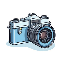 Icon of a camera with a transparent background Generative AI
