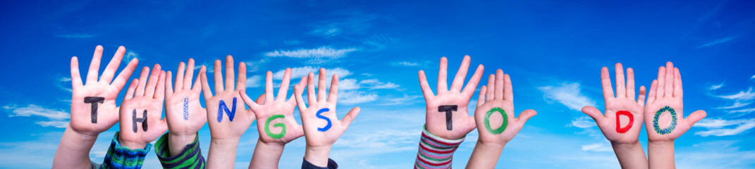 Children Hands Building Word Things To Do, Blue Sky