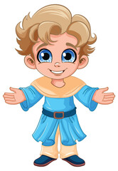 Young Saint medieval cartoon character